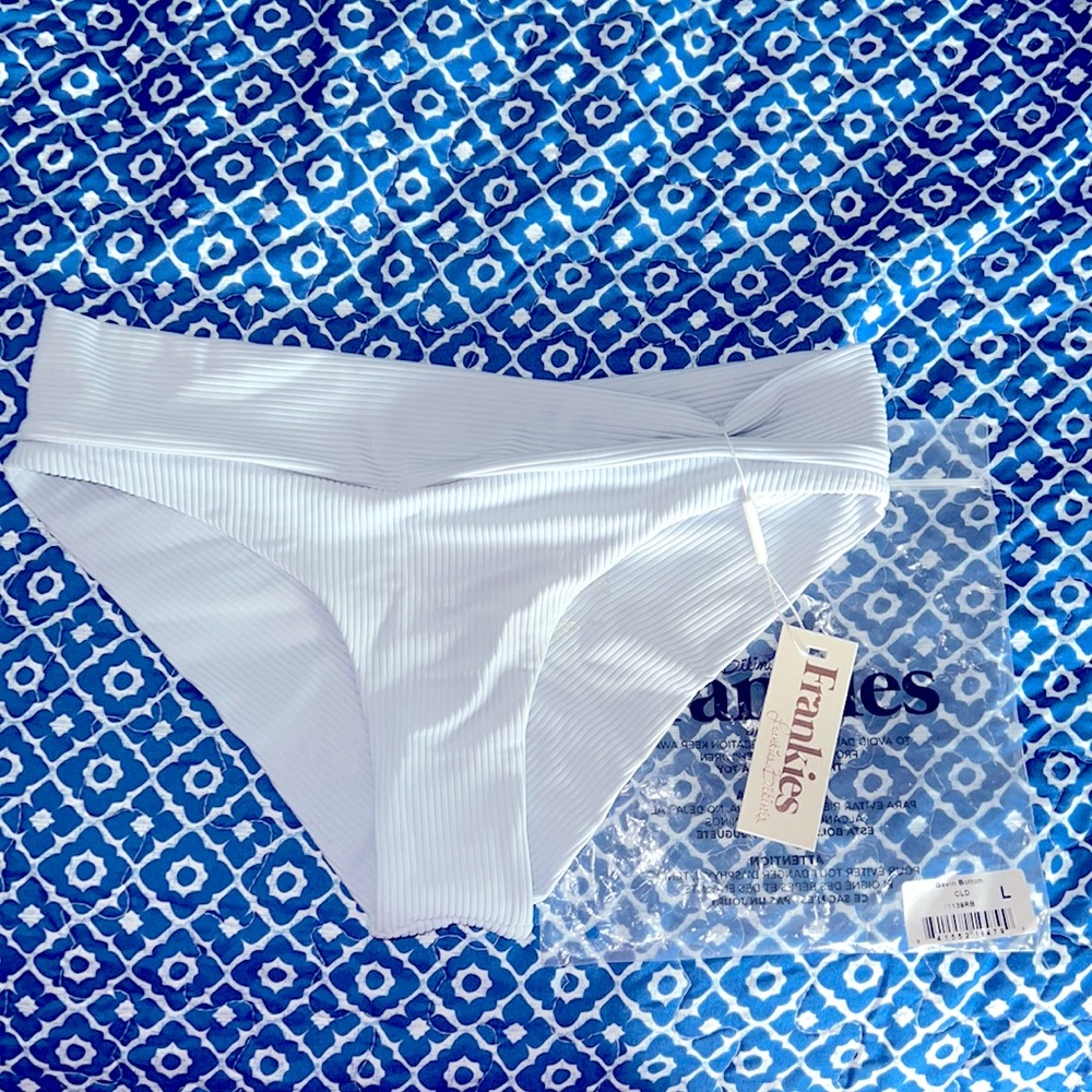 Frankie’s bikinis “ Gavin” bottoms in chambray
